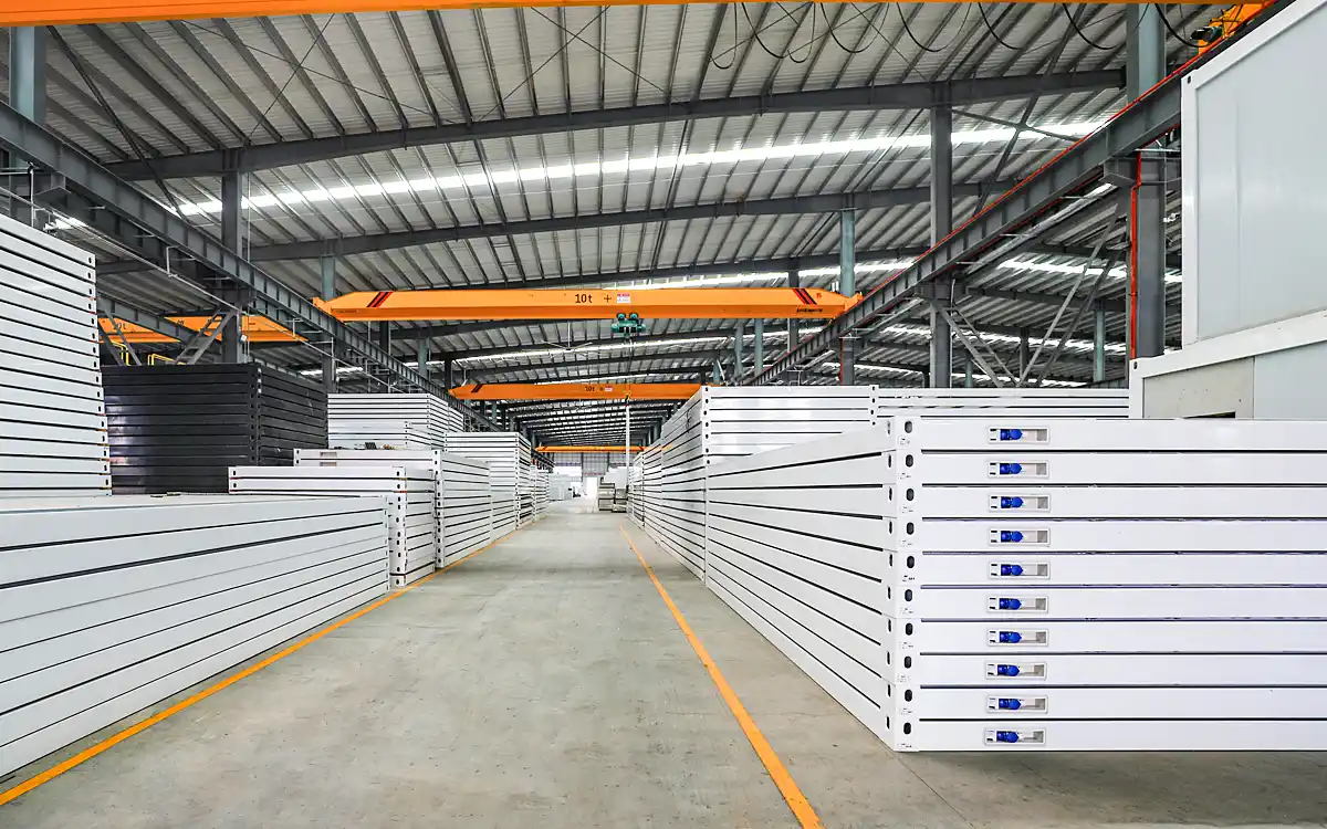 YSHUN finished building components classified and stacked for project delivery